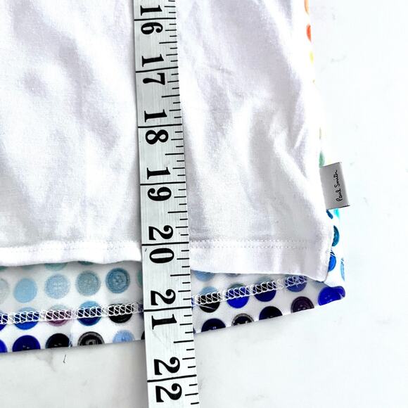 Paul Smith Jr girls white multi sleeveless colorblock summer t-shirt size 14 - Picture 8 of 8